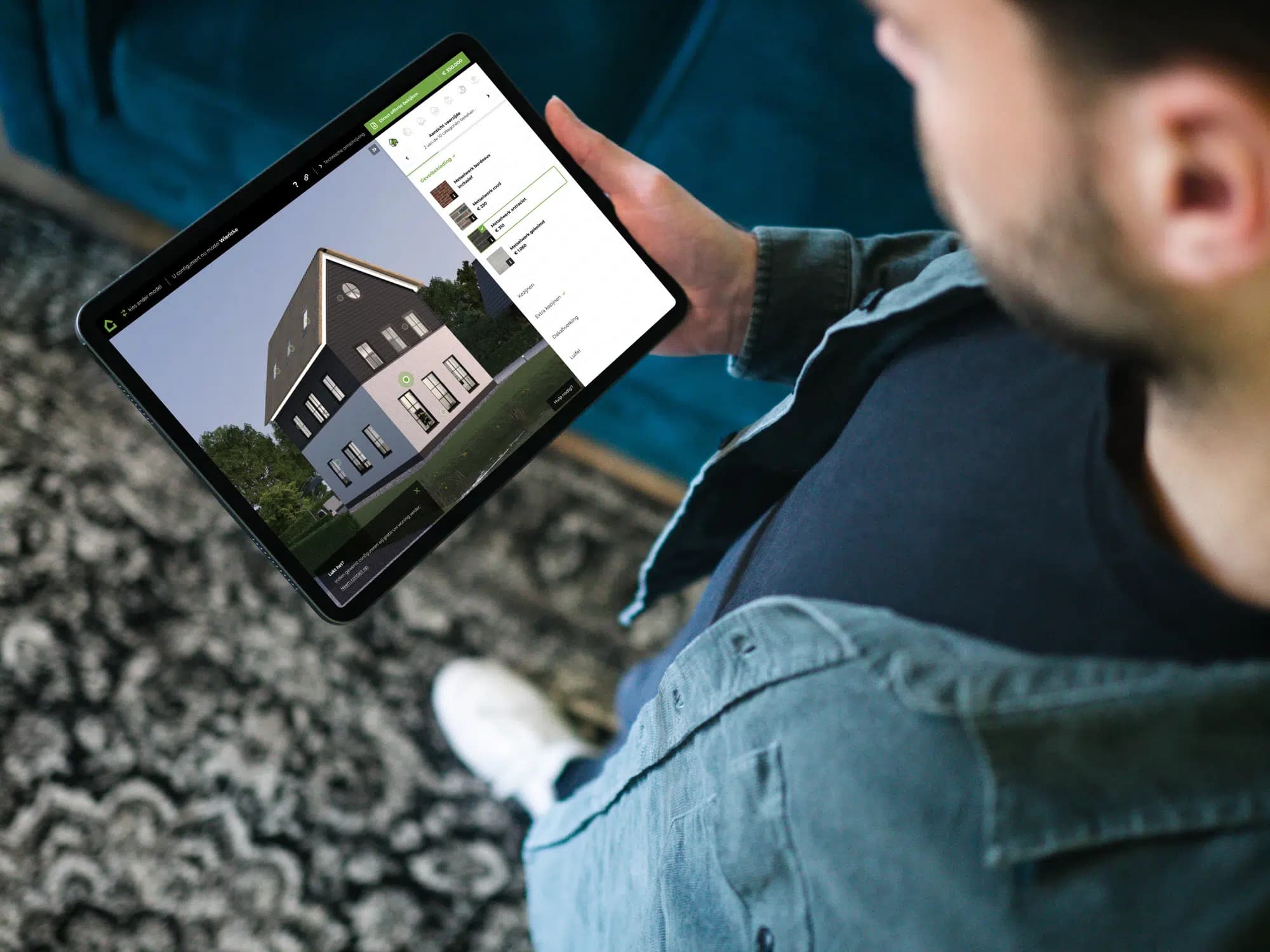 Tablet weergave van de Goedhuis configurator
